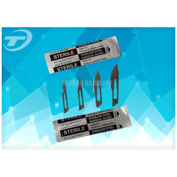 Single Use Stainless Steel Sterile Surgical Blades With Plastic Handle