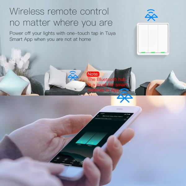 Work Without Internet Tuya Smart Home Push Button Switches Smartlife Home Automation Wireless Remote Control Alexa Googl