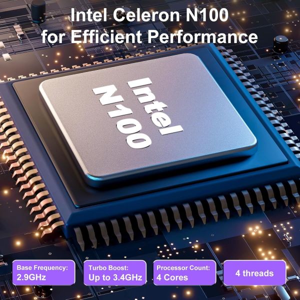 17.3 Inch Windows Laptop Computer Intel 4-Core N100 HD Display Windows 11 Pro Laptop
