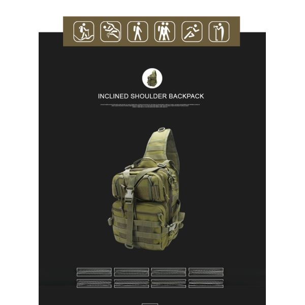 Multicolor Molle Shoulder Backpack With Design And Multi-Function For Outdoor Training