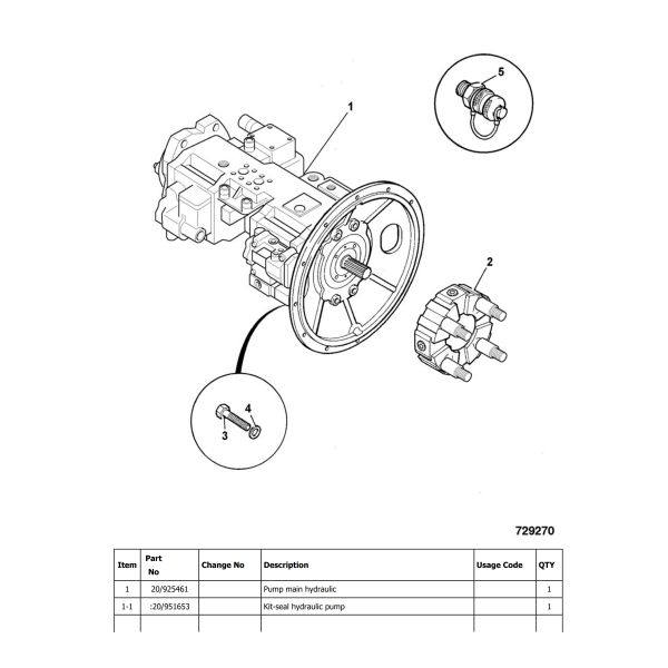K3V63DTP-9C22 Excavator JCB backhoe hydraulic pump JS130 20 925461