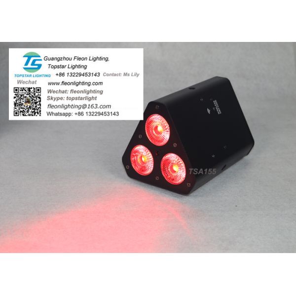 Mini Battery Led Light 3*18W RGBWAP 6in One Color Wedge Par Light Wireless USD59.5 Model TSA155