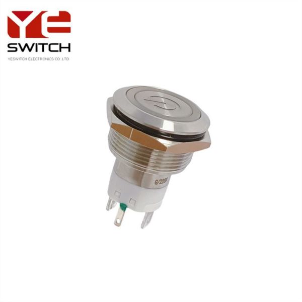 22mm 16A Metal Push Button Light Switch IP67 Push Button Switch Metal 3000VAC