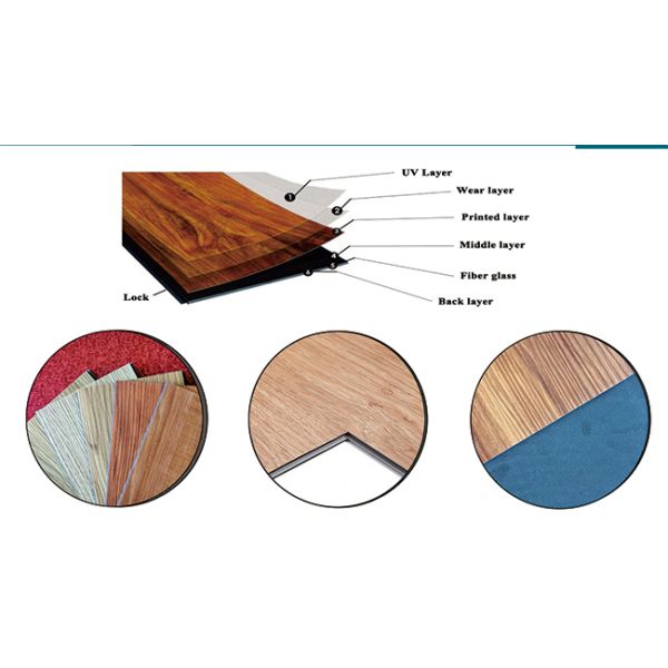 PVC SPC Flooring Wood Look Vinyl Plank 8mm Hybrid Flooring With Limestone Embossed