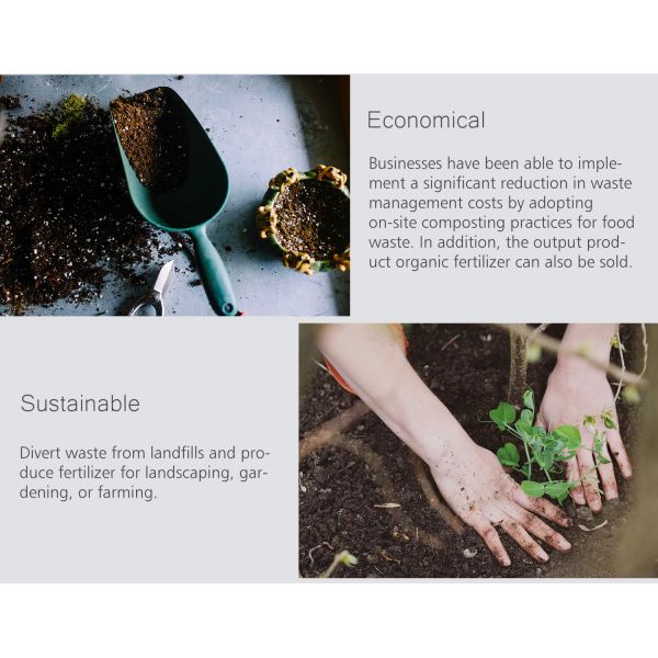 304SS 10KG/D Automatic Food Composter Kitchen Machine For Garbage Disposal