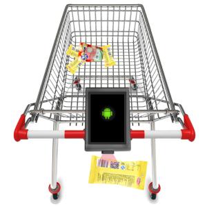 Buy cheap Bimi Supermarket Shopping Cart Checker with Built-in 1D/2D Scanner and 7inch from wholesalers
