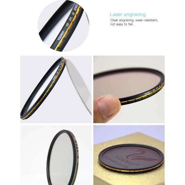 HD MRC DSLR Lens Filters , CPL Gold Line 77mm DSLR Polarizing Filter