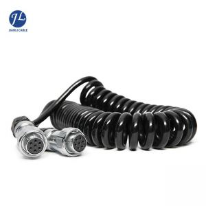 Waterproof Rear View Camera Cable Trailer 7 Pin With 2 Channel CAMS