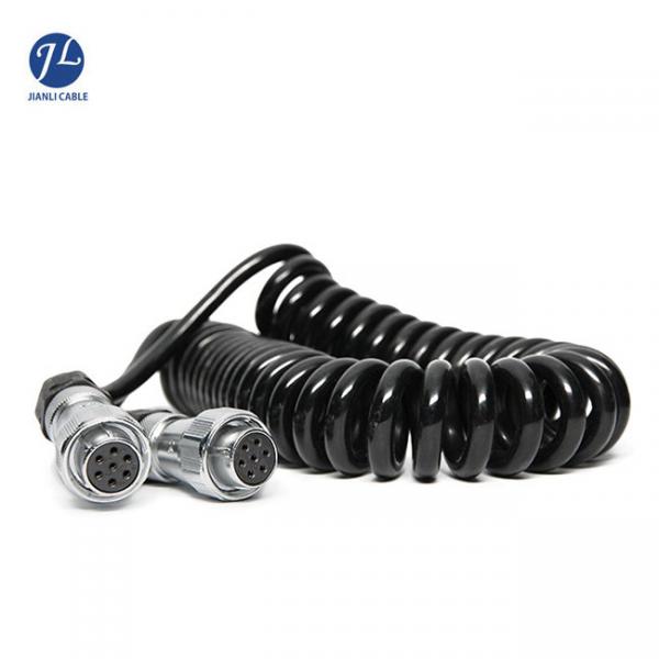 Quality Waterproof Rear View Camera Cable Trailer 7 Pin With 2 Channel CAMS for sale