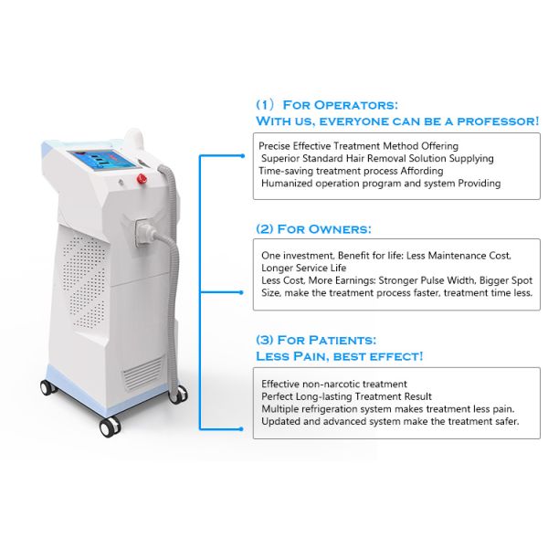 808nm diode laser permenent no pain hair removal machine for spa