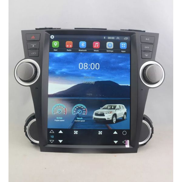 12.1" Vertical Screen Android 13 Car Stereo For Toyota HIghlander 2011-2015