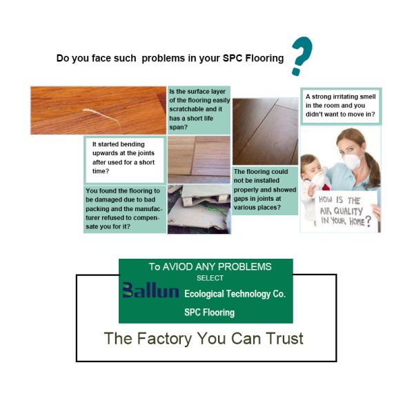 Simple Color SPC Flooring Easy Click Installation / Labor Cost Saving / Eco-friendly