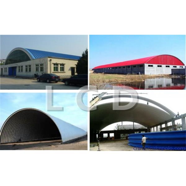 Large Span Roof Panel Roll Forming Machine , Warehouse Use Portable Roll Forming Machine