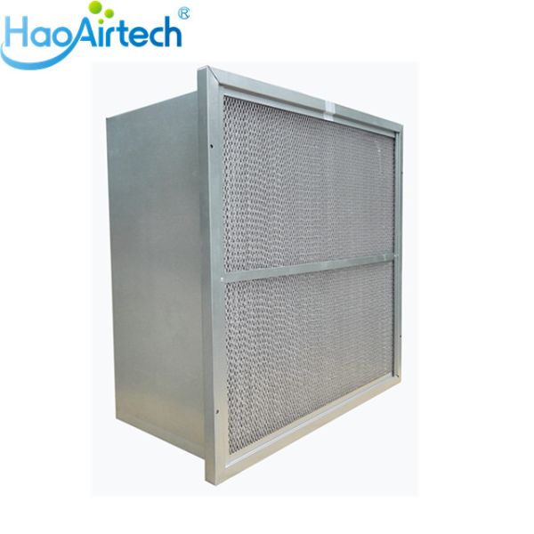 Commercial Clean Room HEPA Air Filter Media , Stainless Steel Frame