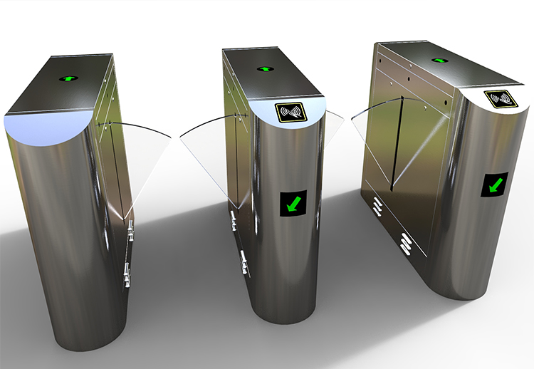 Public Facilities Security Turnstile Gate , Swing Barrier Gate Turnstile Access Control