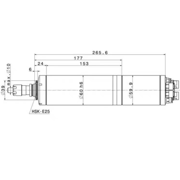 German SycoTec imported spindle motor - Robotic processing double-head high-speed electric spindle - 4064 DC-HSK25