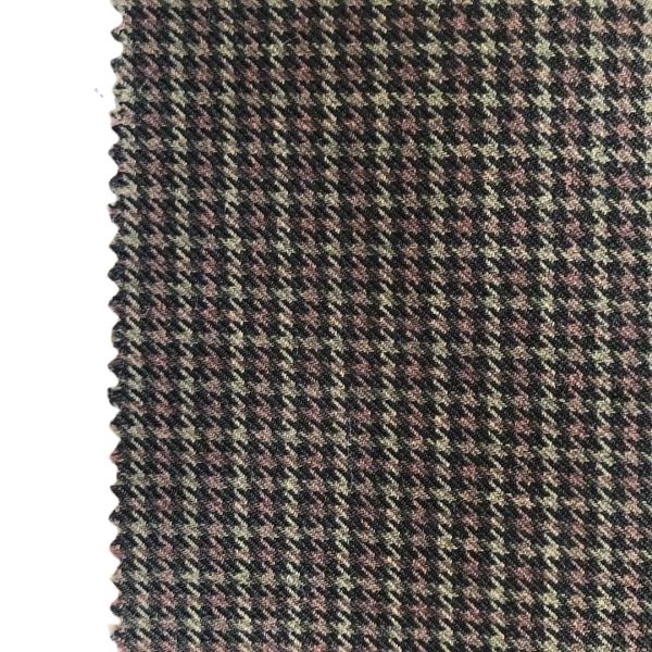 Houndstooth Polyester Yarn Dyed Check Plaid Fabric 100% Polyester for School Uniform