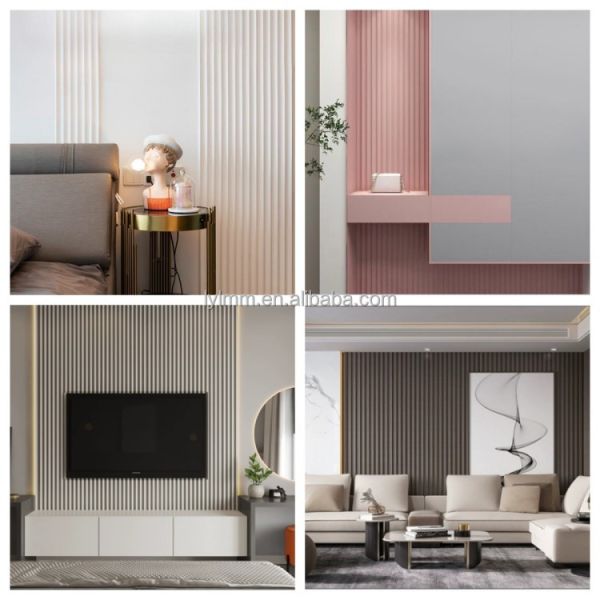 Brushed Surface WPC Panels PVC WPC Wall Panels for Indoor Interior Decoration Fence