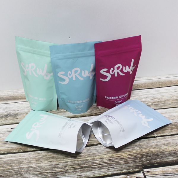 Frosted Plastic Zipper Bag Made Craft Food Packaging Drawstring Low Moq Printing Digital Printed Stand Up Pouch