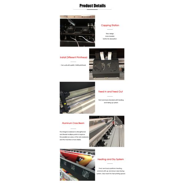 Advertising Printer Inkjet Type Printer with Xp600 Printhead for CMYK Flex Banner Indoor Outdoor Advertising Printing Machine
