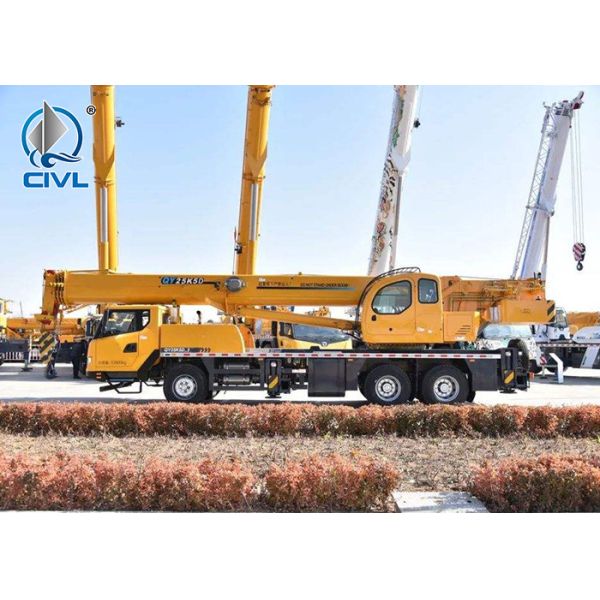 25 Ton Truck Crane Mobile Crane Truck Mounted Crane 3 Axes Truck Chassis Straight Arm Crane / Knuckle Arm Crane
