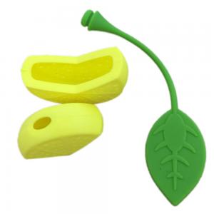 China New Lemon Silicone Loose Tea Strainer Herbal Spice Infuser Filter Tools on sale