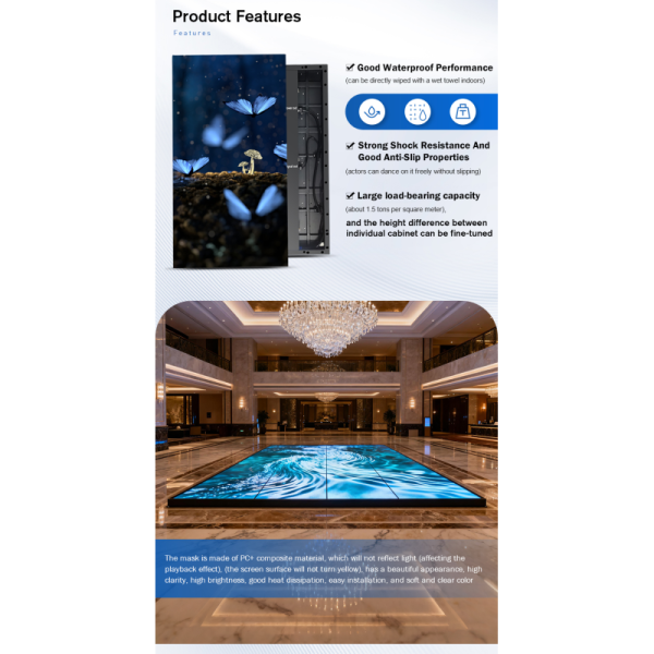 Customized Interactive Floor LED Dance Display Screen P3 91 Indoor Interactive Dance Floor Screen
