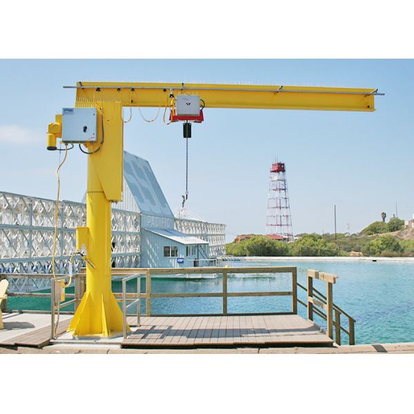 Column Mounted Industrial Lifting Equipment Floor Fixed Slewing 3 Ton For Workshop