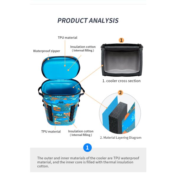 Customized 29 Cans Camouflage Cooler Backpack For Camping Picnic