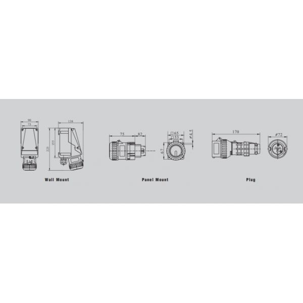ATEX GRP Explosion Proof Plug And Socket 3P NE E 4P 16A 32A 63A 1