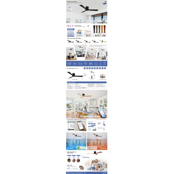Summer And Winter Solid Wood Ceiling Fan 4h Timing For Home Hotel Office