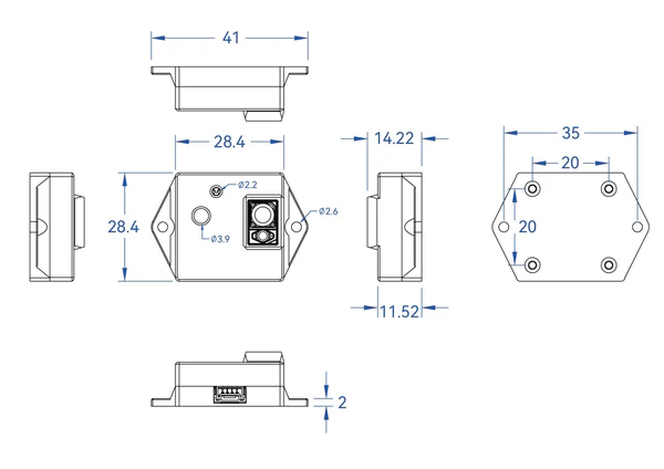 Holybro H-Flow Optical Flow And Sensor Module Pixart Broadcom Tof Infrared Led Integrated Rangefinder