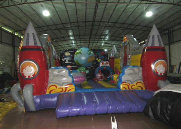 Quality Custom Alien Spaceship Blow Up Bounce House , Little Tikes Inflatable Bounce House for sale