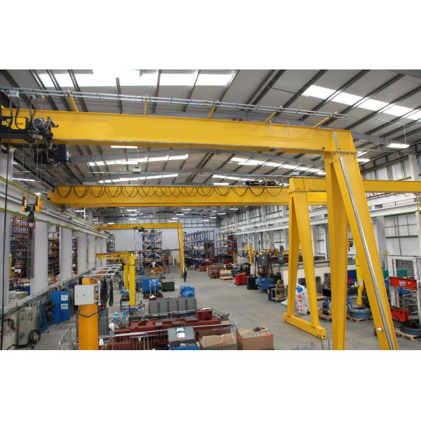 YT operation Q345B material handling situations applied FEM semi structure gantry crane