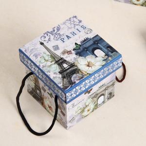 China Decorative Cardboard Carton Packaging Boxes With Cotton Rope / PP Rope Handle on sale