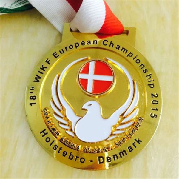 Eastern Dragon-shaped Fun Competition Medals, Commemorative Medals with Soft Enamel and Gold Plating Technique