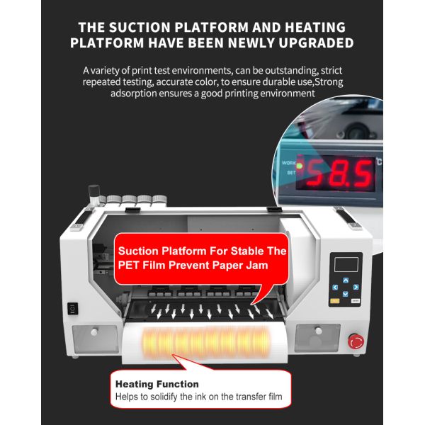 KECAI 12 Inch A3 Brand New Model DTF Printer XP600 With Powder Shaking Machine Integrated Full-Automatic Textile Apparel T-shirt