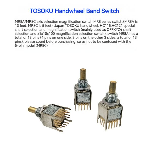 Japanese Original TOSOKU MR8A CNC Machine Digital Code Rotary Rate Switch Design for HC115 Electronic Handwheel