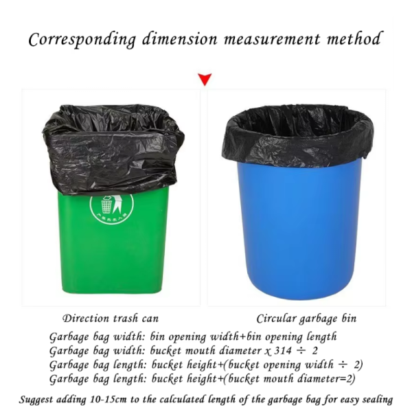 Customized 55-gallon industrial black garbage bags, environmentally friendly heavy-duty polyethylene garbage bags, moisture-proof wholesale available