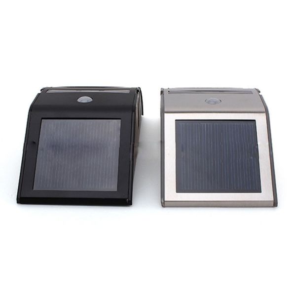 Black 120LM LED Solar Sensor Wall Light outdoor 8-10Hours Working Time