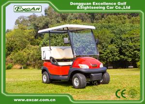 Buy cheap Red 48V Trojan Battery Electric Golf Car With Small Ice Box / Two Seater Golf Buggy product