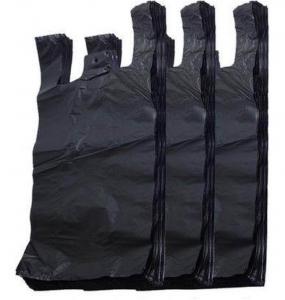 Buy cheap Black Color Biodegradable T Shirt Bags , T Shirt Plastic Shopping Bags product
