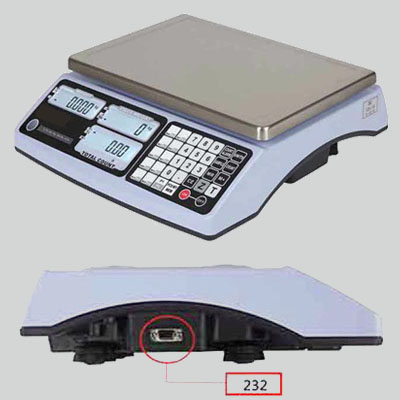 Electronic Grocery Weight Machine With Three LCD Displays Counting