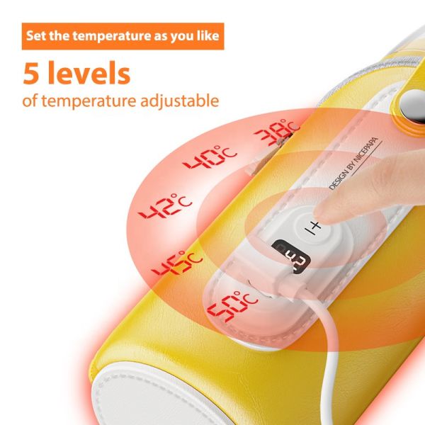 USB Milk Baby Feeding Bottle Warmer USB Charged Portable Adjustable Temperature