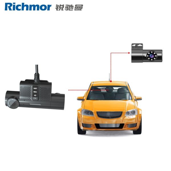 High Definition 4G Mini Dashcam with WiFi Support and 2CH 1080P/720P Recording BK6MZJ