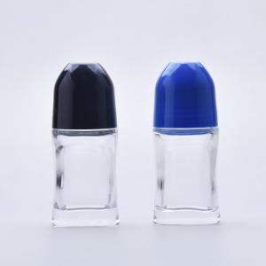 China 2oz Glass Deodorant Roller Bottles Colored 50ml With Roller 50ml on sale