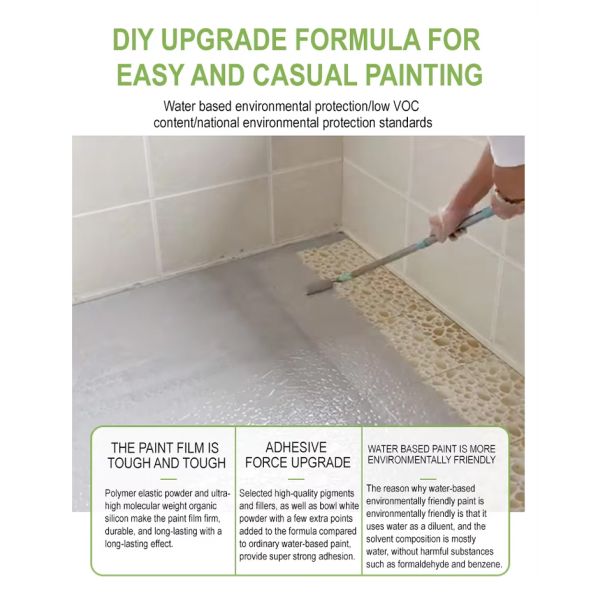 Fast Drying Waterproof Water-based Tile Paint with Strong Adhesion for Ceramic Tile Renovation