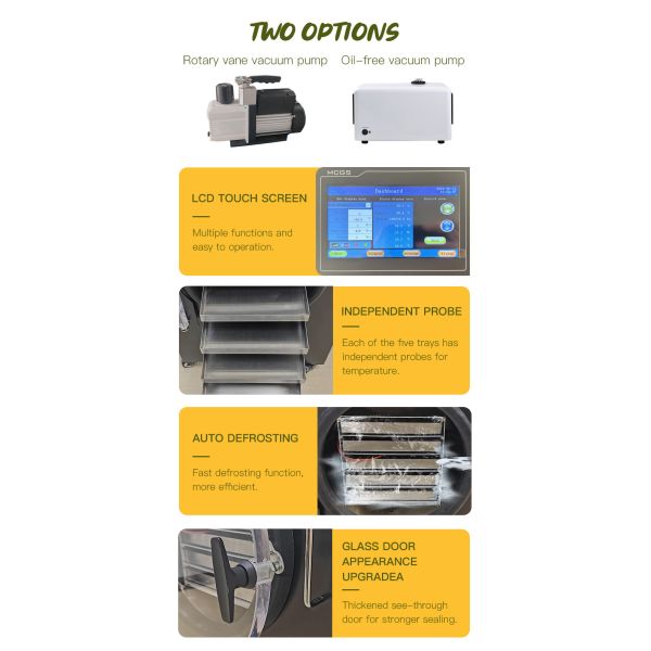 0.5m2 Remote Control Fruit Vegetable Meat Home Freeze Dryer With WiFi Function