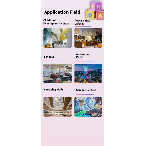 Multiple Language Options Interactive Education Screen For Digital Playground