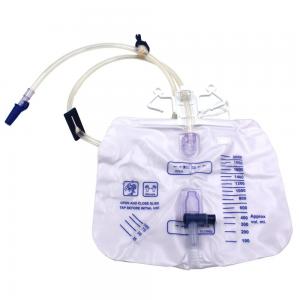 China Adult 1500ml 2000ml Luxury Urine Bag Disposable Medical Grade PVC on sale